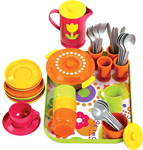 Gowi 454-17 Kaffeeservice Paris, 40teilig, Kinderküchengeschirr