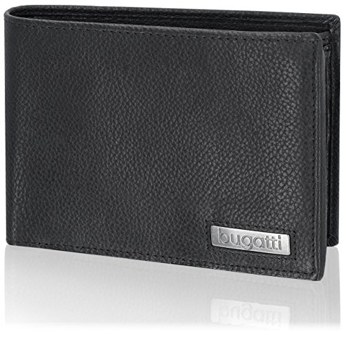 Bugatti Cali Querformat Herren Geldbörse 493.410 Leder 12,5 cm mit Klappfach und Reißverschlussfach