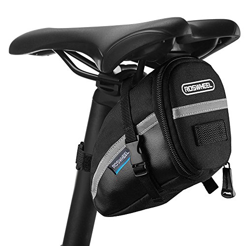 Fahrrad Satteltasche, ikalula Kompakte Wasserdichte Rahmentasche Fahrradtasche Oberrohrtasche Aero Wedge Pack Mountainbike Bag für Mountainbikes, Fahrräder, und Rennräder - Schwarz