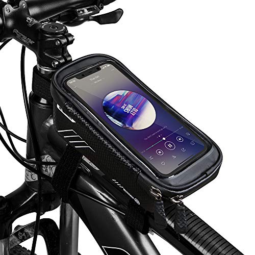 COPOZZ Wasserdicht Fahrrad Rahmentasche Handy Fahrradtasche LenkerTasche Oberrohrtasche Mountainbike Rahmen Tasche Handyhalterung Handytasche for Smartphone iPhone 6.5 Zoll