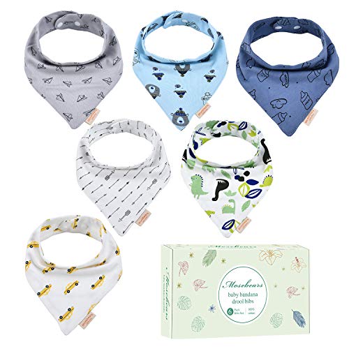 Baby Dreieckstuch Lätzchen 100% Baumwolle mit verstellbaren Schnallen für Babys