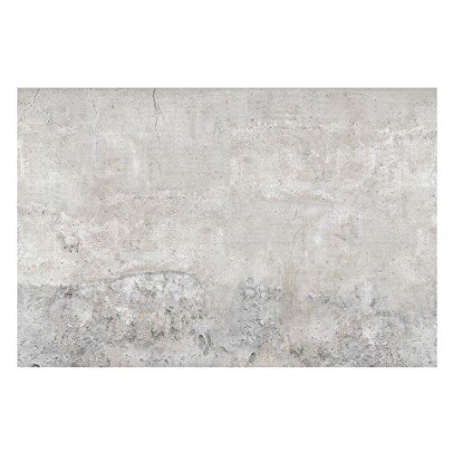 Vliestapete – Beton – Shabby-Stil, einfarbige Betonwand – breite Fototapete für Schlafzimmer oder Wohnzimmer (190 x 288 cm)