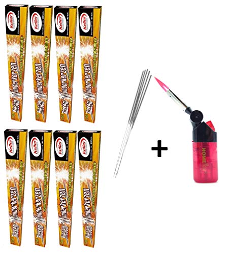 Wunderkerzen - 30 cm lang - 80, 160, 400 Stück + 1 Profi Sturmfeuerzeug von Home Flair (80 Stück)