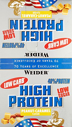 Weider 40% Protein Bar, Erdnuss-Karamell, 1er Pack (20x 100g Riegel)