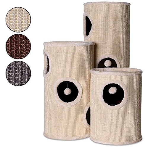 dibea KT00912 Kratztonne, Kratzbaum für Katzen, Höhe 100 cm, Farbe wählbar