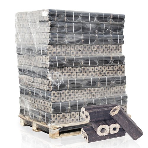 PALIGO PiniKay Holzbriketts Hartholz Buche Eiche Kamin Ofen Brenn Holz Heiz Brikett 10kg x 96 Gebinde 960kg / 1 Palette HEIZFUXX
