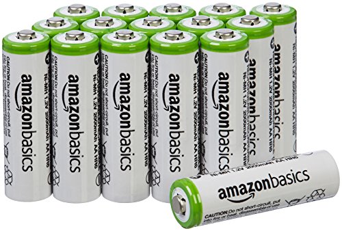 AmazonBasics Vorgeladene Ni-MH AA-Akkus - Akkubatterien, 2000 mAh, 16 Stck (Batterienfolie kann vom Produktfoto abweichen)