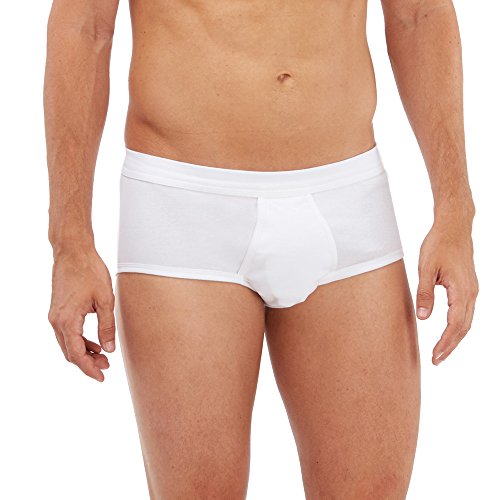 SCHÖLLER Herren Slip mit Eingriff und Elastic-Bund 5er Pack l 155-420 l Größe 10 (XXXXL) l Farbe Weiß