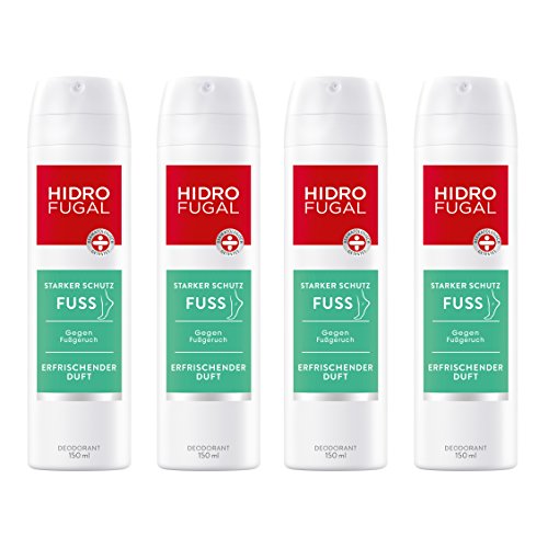 Hidrofugal Fuss Deo-Spray mit Menthol-Duft, 4er Pack (4 x 150 ml)