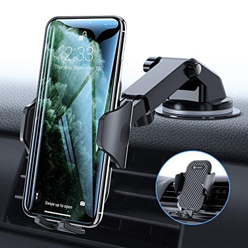 VICSEED Handyhalter fürs Auto Handyhalterung Armaturenbrett/Windschutzscheibe/Lüftung Universal Kfz Handy Halterung für iPhone 11 Pro XS Max XR X 8 7 Plus, Samsung S10 S9 S8, Huawei P30 Pro usw