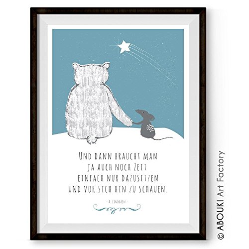 Bär und Maus brauchen Zeit - Kunstdruck ungerahmt; DIN A4