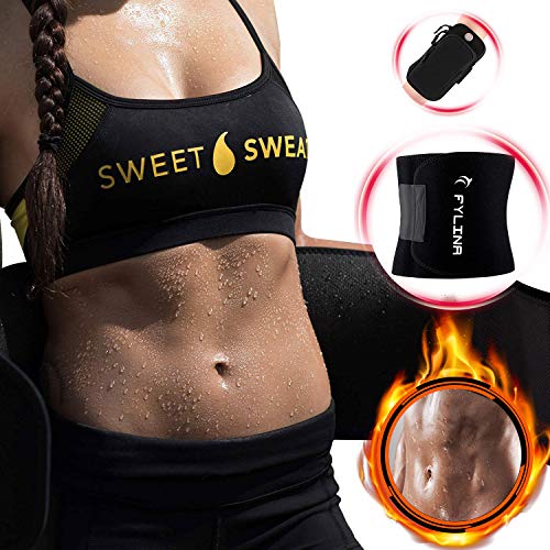 FYLINA Fitnessgürtel Bauchweggürtel Fitness Gürtel Schwitzgürtel Bauchgürtel Zur Fettverbrennung Und Figurenstaltung Beschleunigen Geeignet Für Damen Und Männer