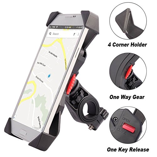 Anti-Shake Fahrradhalterung Motorrad Handy-Halter Universal Radsport Verhütung Von Abstürzen Fahrrad-Lenker Handyhalter Wiege Klammer Mit 360 Drehen Für 3,5-6,5 Zoll Smartphone GPS Andere Geräte