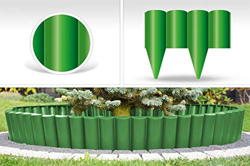 GardenPlast PalGarden Gartenpalisade, Rasenbord, Rasenkante 2,52 m, grün, 25x3x22.5 cm, 04-005