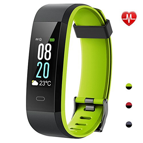 YAMAY Fitness Tracker,Wasserdicht IP68 Fitness Armband 0,96 Zoll Farbbildschirm Smartwatch Aktivitätstracker Pulsuhren Schrittzaehler Uhr Smart Watch Fitnessuhr für Damen Herren mit Schlafmonitor Kalorienzähler Vibrationsalarm Anruf SMS Whatsapp Beachten für iPhone Android Handy(Schwarz)