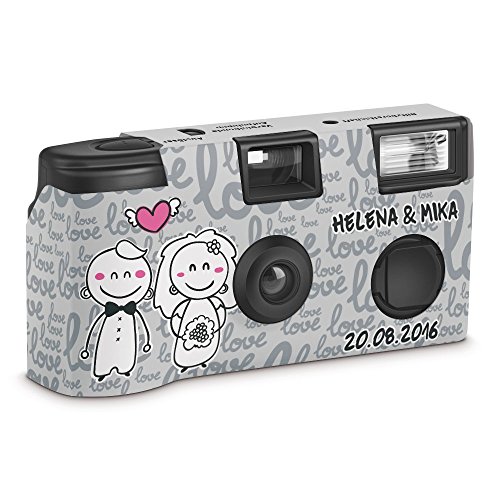 Hochzeitskamera Einwegkamera 'Happy Bride and Groom' mit Personalisierung