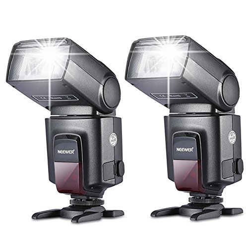 NeewerTT560 Zwei Blitzgerät Blitz Speedlite Set für Canon Nikon Sony Olympus Panasonic Pentax Fujifilm Sigma Minolta Leica und andere SLR Digital SLR Spiegelreflex-Kameras und Digitalkameras mit Single-Kontakt Blitzschuh