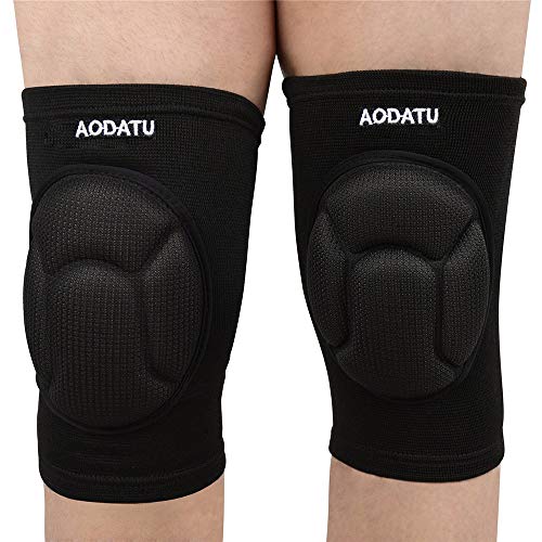 Aodatu Volleyball Knieschützer,Knieschoner Dick Schwamm Kollision Vermeidung Kneepad Anti-Rutsch Knieschoner Volleyball Beschützer(1 Paar). (Knieschützer)