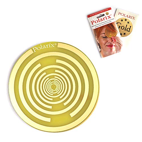 Polarix Gold-Schmerzlindernde Scheibe Chakra Heiltherapie Schmerzlindernde Pflaster als alternative Medizin für Schmerzmittel mit therapeutischer Unterstützung von Gold Lakhovsky&Tesla Design-80mm
