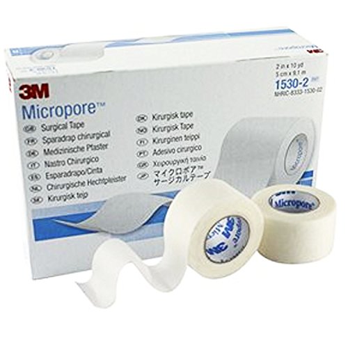 3M Micropore Medizinisches Klebeband, Erste Hilfe, 2,5 cm x 9,14 m, 12 Rollen