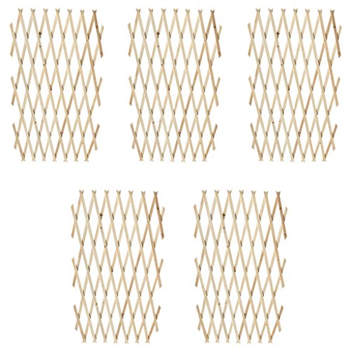 vidaXL 5x Rankzaun Rankgitter Scherengitter Rankhilfe Spalier Holzgitter