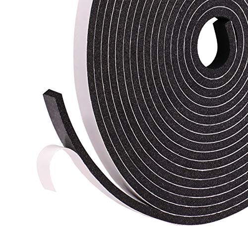 3 Pack selbstklebend Schaumstoff klebeband 6mm(B) x3mm(D) x5m(L) schwarze Fensterdichtung Dichtungsband für Türen Fenster Schalldämmung Anti-Kollision Gegen warme kalte Zugluft und Lärm