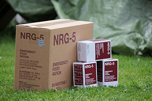 Notverpflegung, Krisennahrung, NRG-5, 1 Karton mit 24 Packungen a 500 g, (9 Riegel)