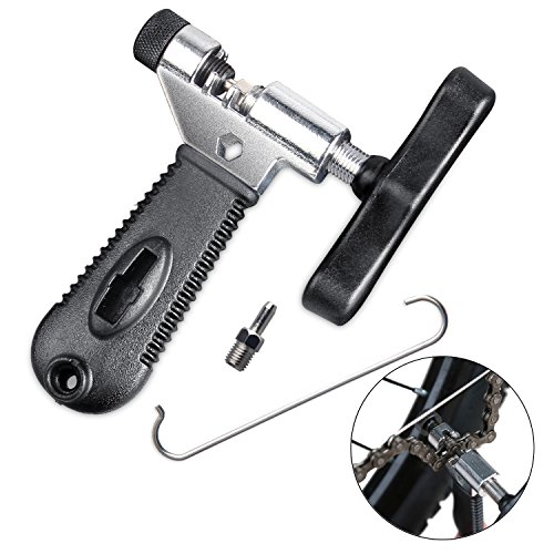 Tagvo Bike Chain Tool, Kettenwerkzeug Kettennieter für 7 8 9 10 fach Fahrradkette Kettennietdrücker Ketten Entferner Edelstahl Schwarz