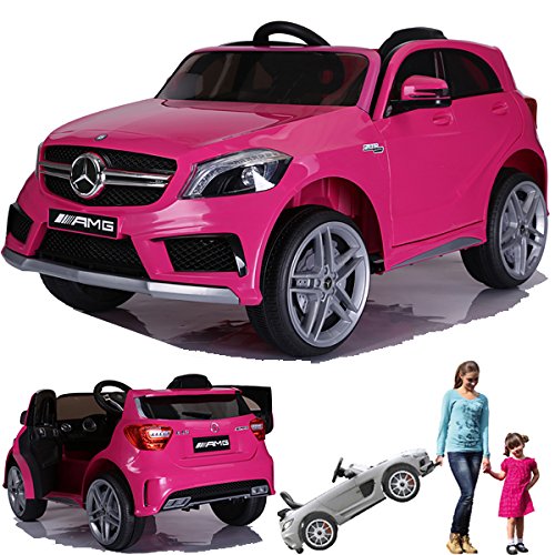 simron Mercedes-Benz A45 AMG SUV Ride-On 12V Kinderauto Kinderfahrzeug (Pink/Rosa)