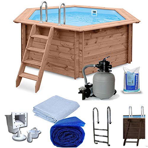 Holzpool Bali rund 8-Eck 3,55 x 1,16 m