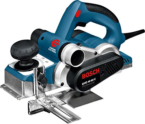 Bosch Professional Hobel GHO 40-82 C (Falztiefenanschlag, Parallelanschlag, Staubbeutel, Zusatzmesser, Koffer, 850 Watt, Hobelbreite: 82 mm, Spandicke einstellbar: 0 - 0,4 mm)