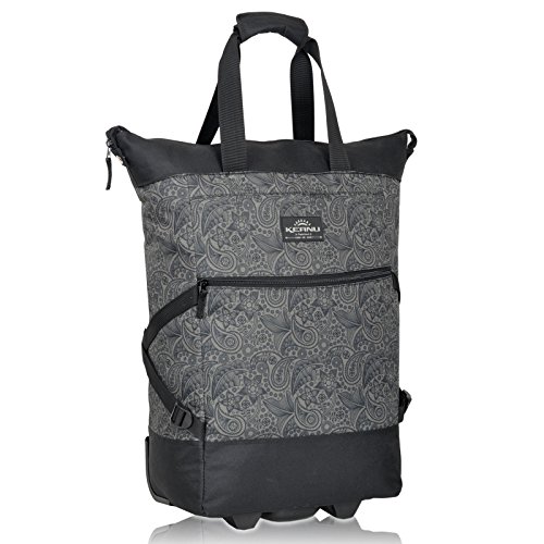 Einkaufstrolley Keanu WHEEL Trolley Shopping Damentasche Einkaufsroller Korb Shopper - Trinity - FABRAUSWAHL (Black Jacquard)