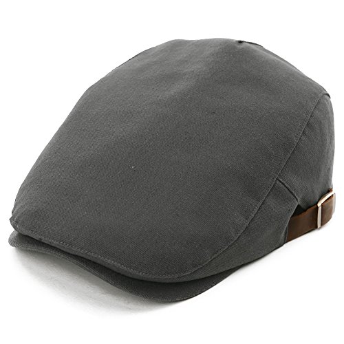 SIGGI Herren Flatcaps Schirmmütze Schiebermütze 57-59CM Sommer Dunkelgrau