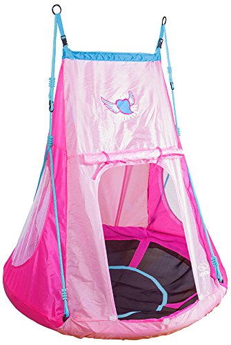 HUDORA Nestschaukel 110 cm mit Zelt Heart - Garten-Schaukel, 72153
