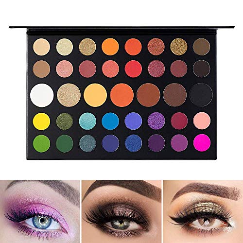 UCANBE Lidschatten-Palette Makeup Contour Metallic Lidschatten-Palette Makeup Matte Shimmer 39 Farben Hochpigmentiert Professionelle Warme Natürliche Bronze Neutral Smoky Cosmetic # 01