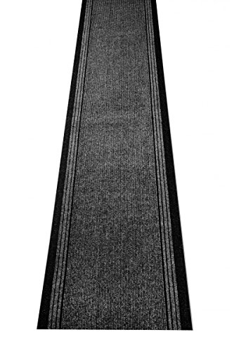havatex Schmutzfang Läufer Kongo - und schadstoffgeprüft | pflegeleicht schmutzresistent robust und strapazierfähig | Flur Diele Eingang Küche Küchenteppich, Farbe:Anthrazit, Größe:80 x 200 cm