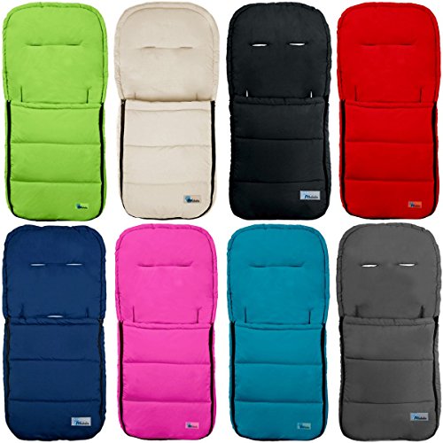 Fußsack/Sommerfußsack für Buggy Kinderwagen Jogger (+ ABS Rückseite) (Schwarz)