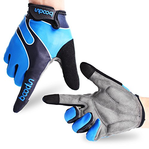 BOILDEG Fahrradhandschuhe Radsporthandschuhe Rutschfeste und stoßdämpfende Mountainbike Handschuhe mit Signalfarbe geeiget Unisex Herren Damen