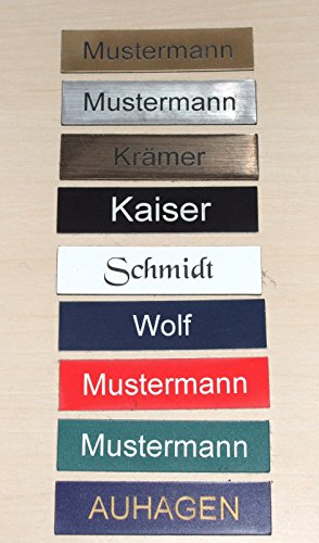 2-Stueck-Klingelschild-Tuerschild-Namensschild-Briefkastenschild-mit-Gravur