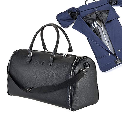 WLDOHO Business 2in1 Anzugtasche Reisetasche für Business Reisen und Handgepäck | Kleidertasche für Anzüge mit Schuhfach, Inklusive Tragegurt und Kleidersack Anzughülle