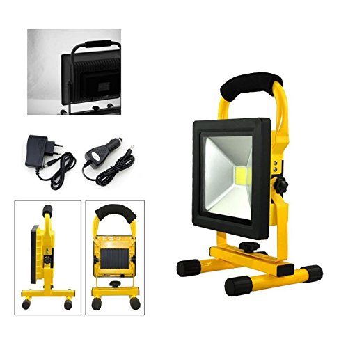 VINGO LED 20w Tragbare 1800LM Strahler handlampe Wasserdicht Fluter Baulicht 4800MA Wiederaufladbare Camping Lampe Kaltweiß High Power