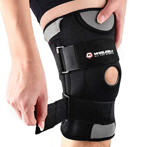 Winline Kniebandage, Knieschoner, Knieschutz, Knieschützer Schont, Kniebandage Patella, Sportbandage, rutschfeste Einstellbare, Verstellbare Knieorthese für Damen und Herren (XXXL)