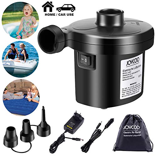 Joycoo Elektrische Luftpumpe Luftmatratze Pumpe Luftpumpe für Luftmatratze Inflator Deflator für Pools Boote Floß Kissen Schwimmring