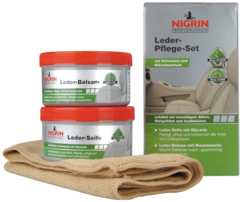 Nigrin 73170 Performance Leder-Pflege-Set Seife mit Balsam