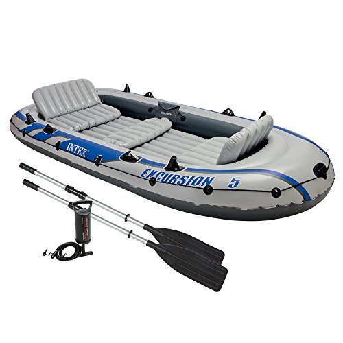 Intex Boot Excursion 5 Set, Grau, 366 x 168 x 43 cm / 4-teilig