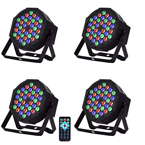 LED PAR Licht 36W 36LEDs RGB 7 Beleuchtung 4 STÜCK Modi Disco Lichteffekte dj party Licht Bühnenbeleuchtung led scheinwerfer Fernbedienung DMX Steuerung Discolicht für DJ KTV Disco Party