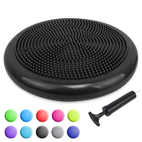Trideer Ballsitzkissen inkl. Pumpe für Fitness, Reha, Rückentraining und Coordination, Anti-Burst Sitzkissen Balance Board Balance Kissen Wackelbrett