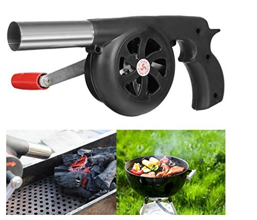 FireAngels manueller Ventilator, Luftgebläse für Grill, Feuer-Balg, Kochen im Freien, Picknick, Camping, Handkurbel-Gerät