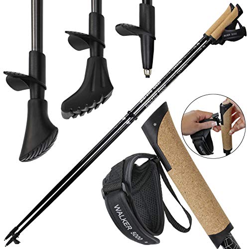 ALPIDEX Superleichter Carbon Nordic Walking Stock - sehr leichte Walking Stöcke