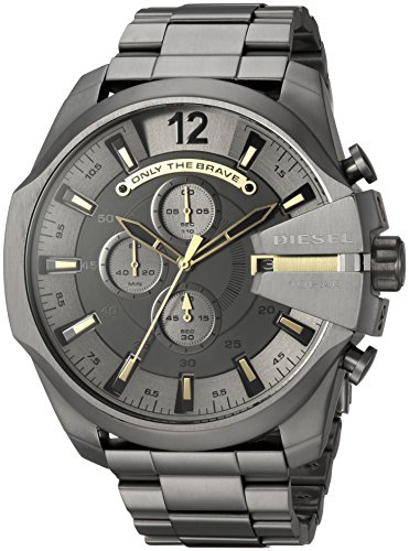 Diesel Herren Chronograph Quarz Uhr mit Edelstahl Armband DZ4466